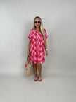 Kleid Palm Beach in Rosa/Rot