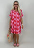 Kleid Palm Beach in Rosa/Rot