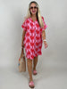 Kleid Palm Beach in Rosa/Rot