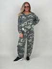 Sweatshirt Camouflage in Khakitönen