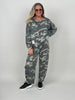 Sweatshirt Camouflage in Khakitönen