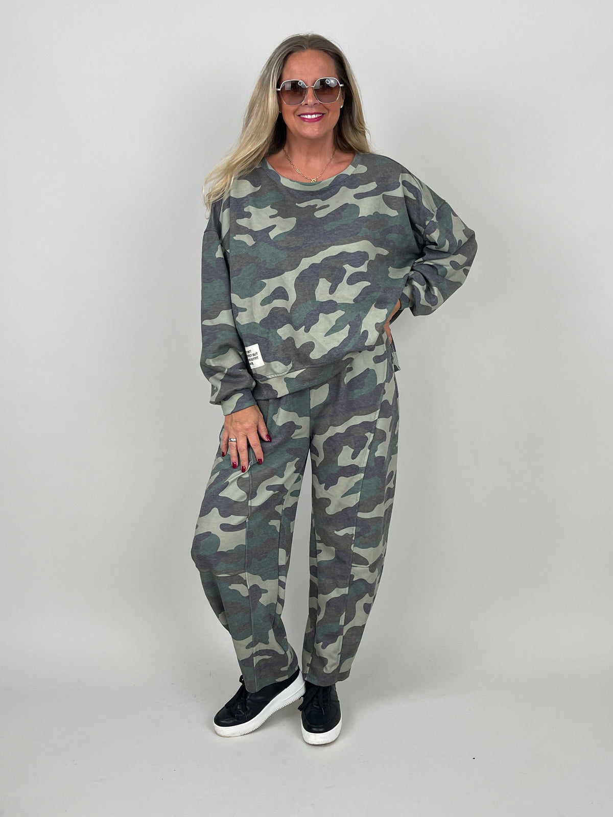 Sweatshirt Camouflage in Khakitönen