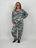 Sweatshirt Camouflage in Khakitönen