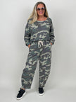 Sweatshirt Camouflage in Khakitönen