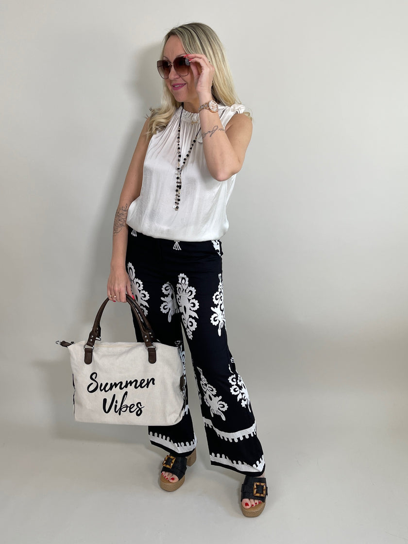 Top Satin-Optik mit Schleife in versch. Farben Artikel 5912