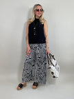 Marlene Hose gemustert in Schwarz/Offwhite Artikel 5932