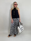 Marlene Hose gemustert in Schwarz/Offwhite Artikel 5932