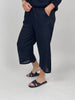 Kurze Culotte Leinen in Schwarz