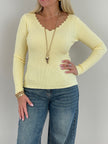 Langarmshirt Uni gerippt in versch. Farben Art. 6294