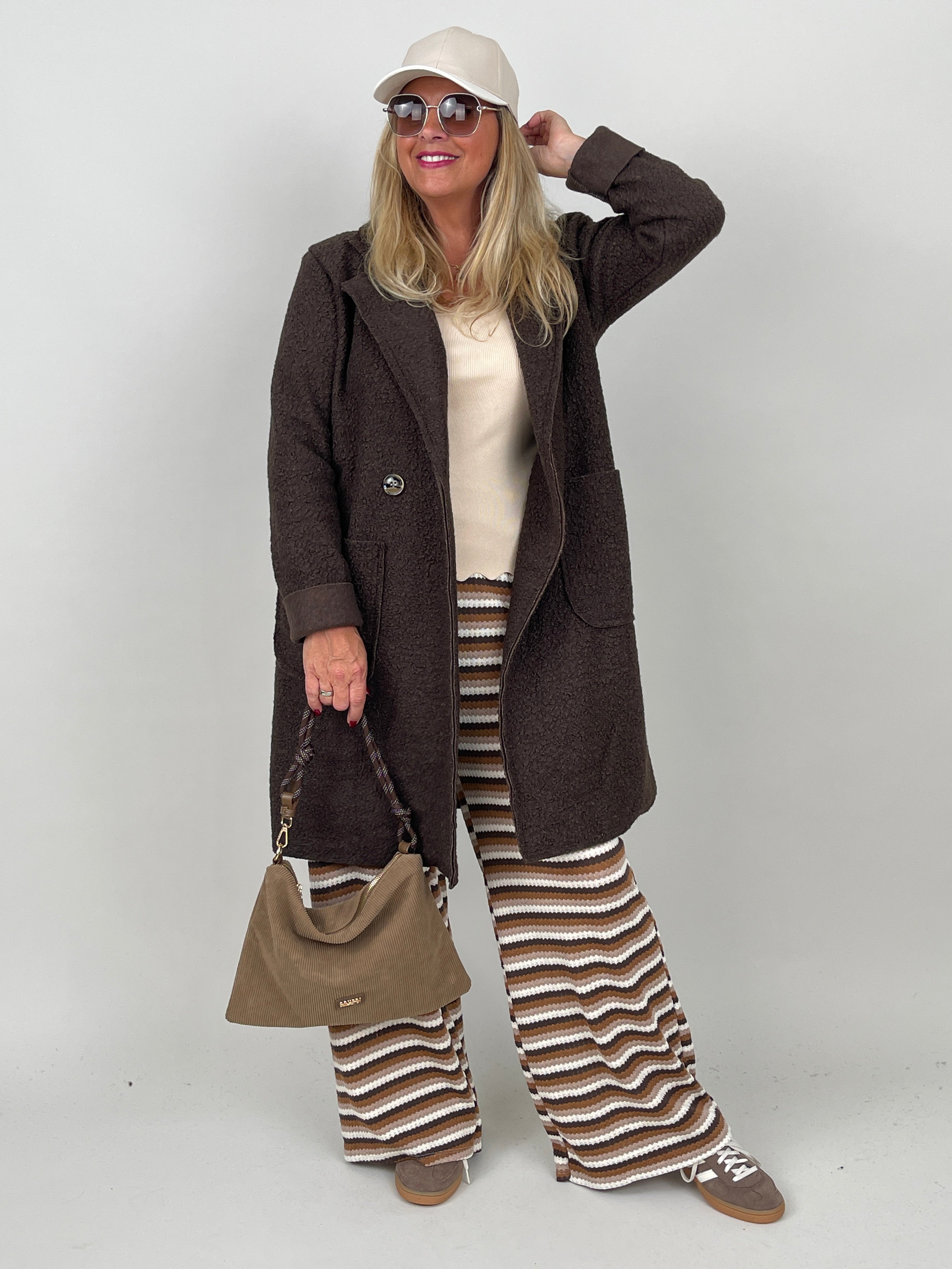 Trenchcoat Bouclé in Mokka