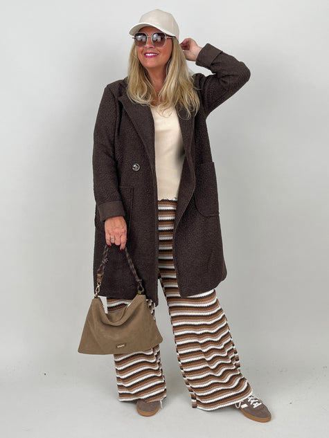 Trenchcoat Bouclé in Mokka
