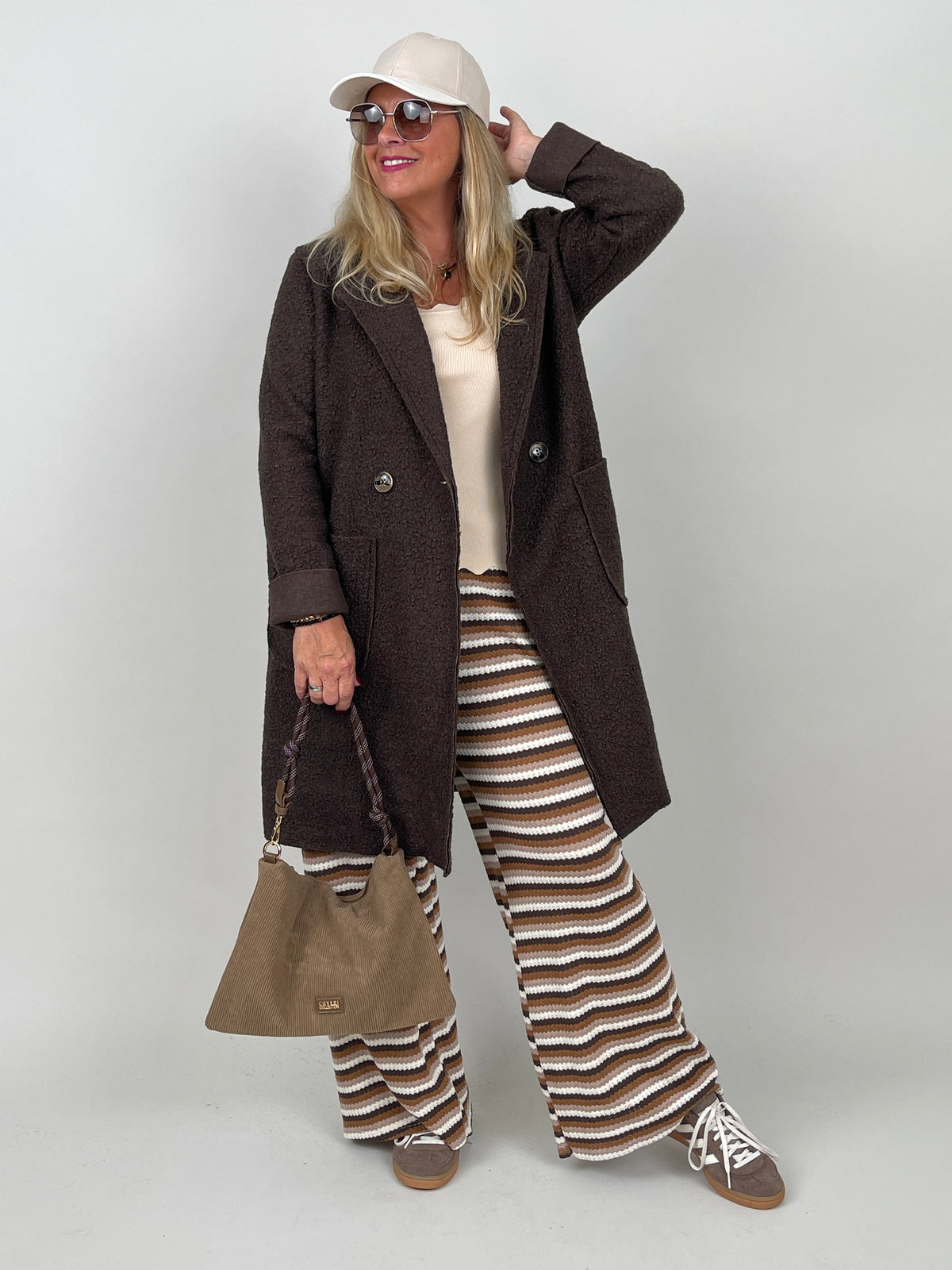 Trenchcoat Bouclé in Mokka