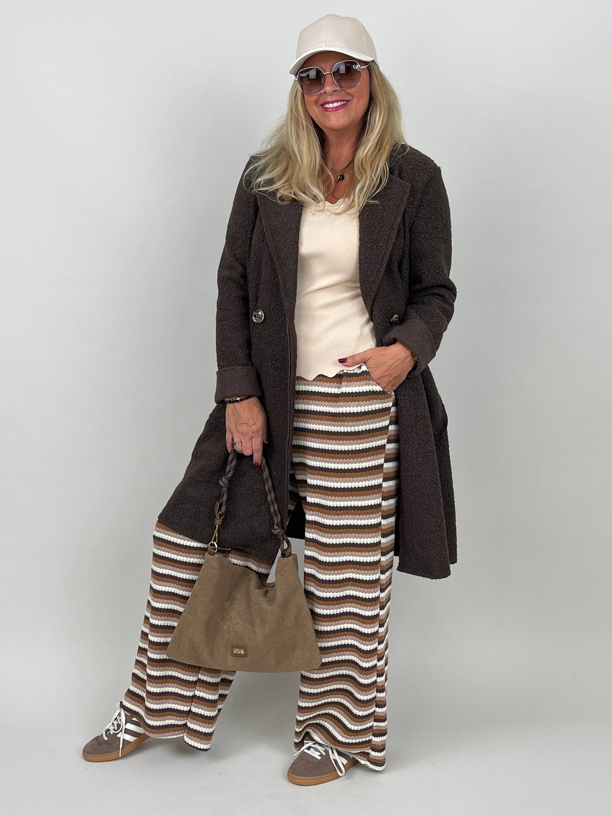 Trenchcoat Bouclé in Mokka