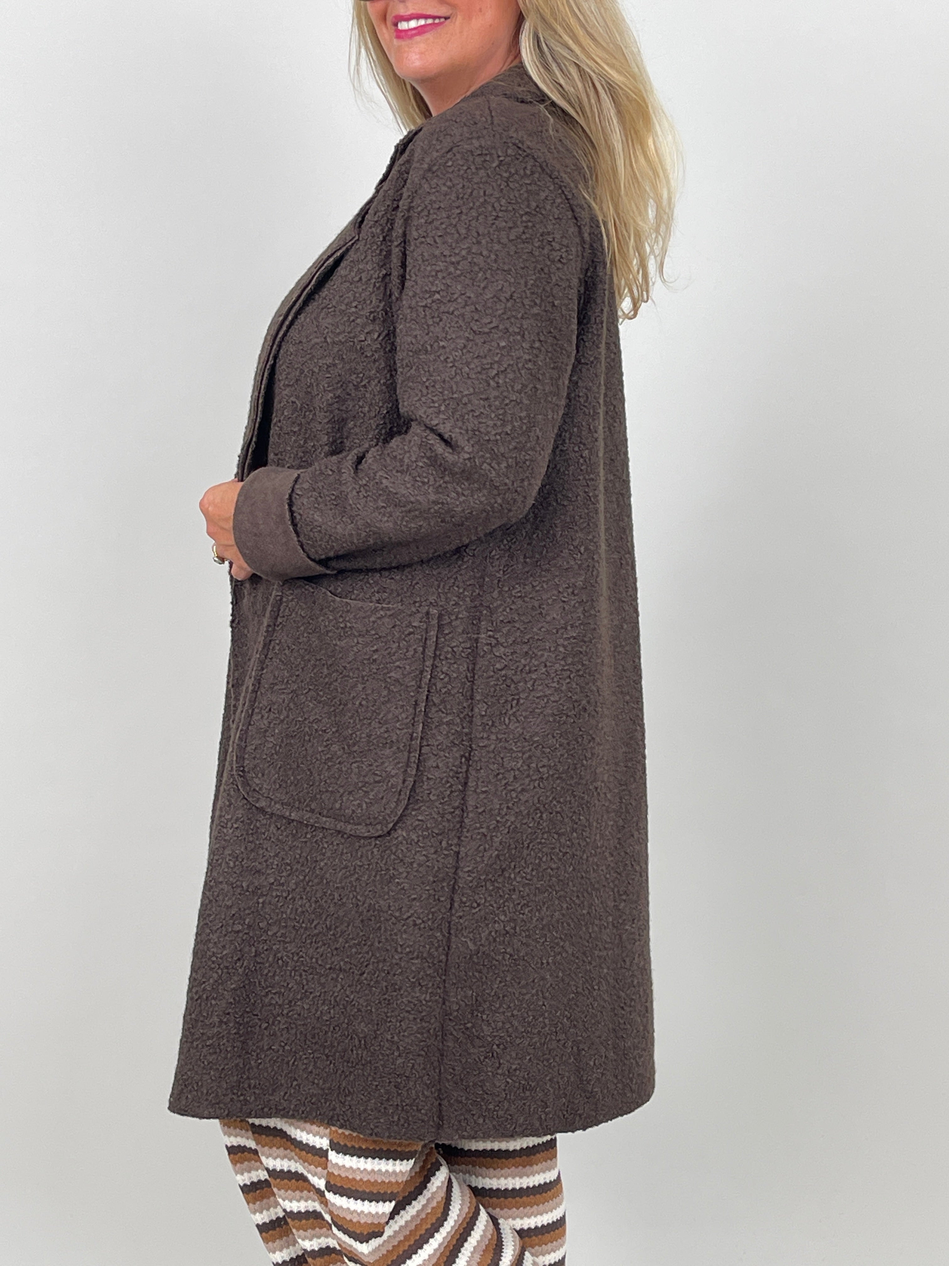 Trenchcoat Bouclé in Mokka