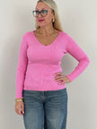 Langarmshirt Uni gerippt in versch. Farben Art. 6294