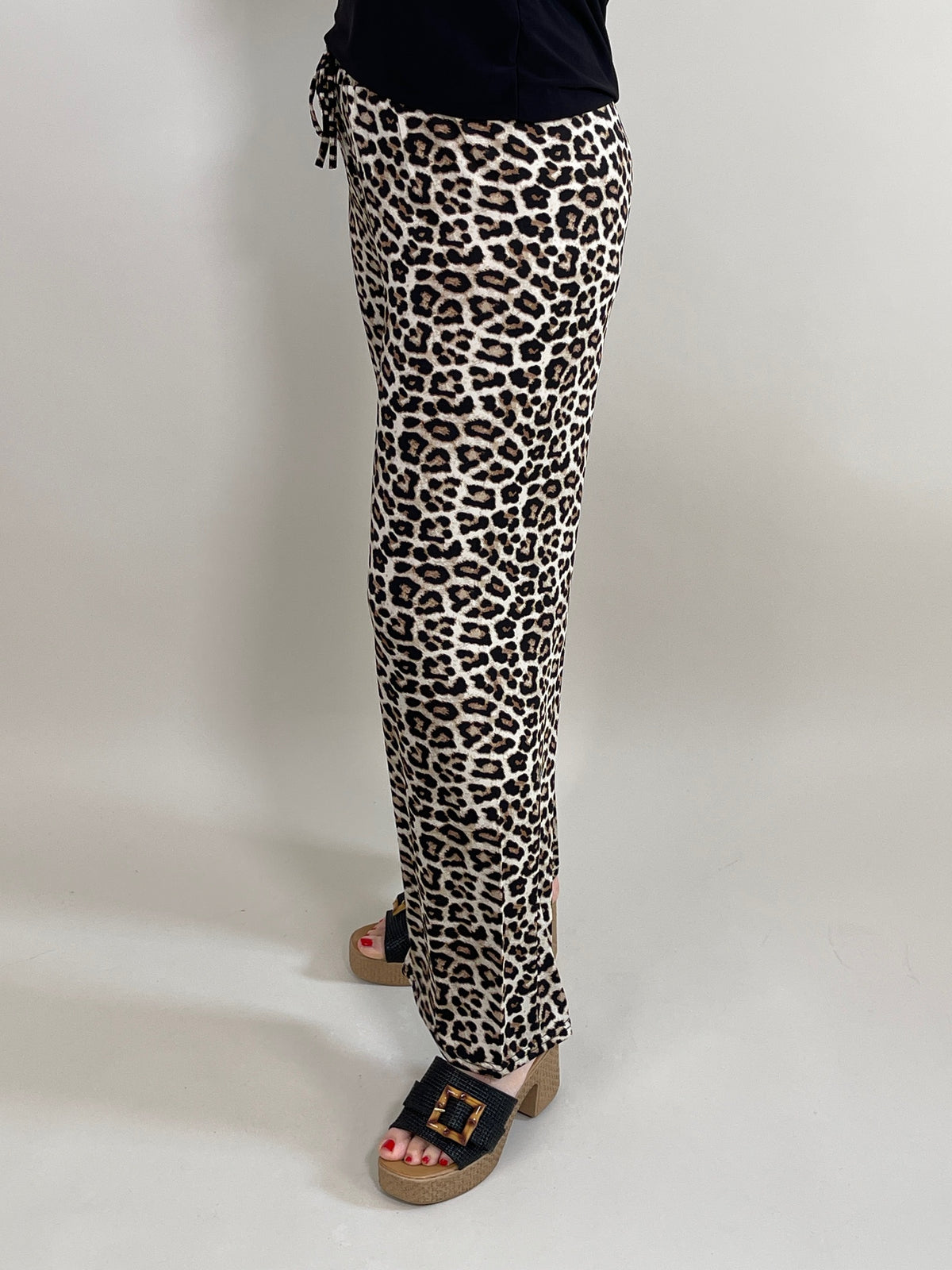 Marlene Hose Kofferstoff Leo in Beige/Schwarz
