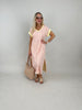 Shirtkleid Leo in Gelb/Rosa