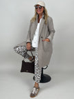 Trenchcoat Bouclé in Taupe