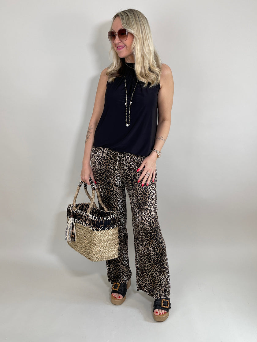 Marlene Hose Kofferstoff Leo in Braun/Schwarz Artikel 5954