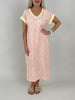 Shirtkleid Leo in Gelb/Rosa