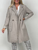 Trenchcoat Bouclé in Taupe