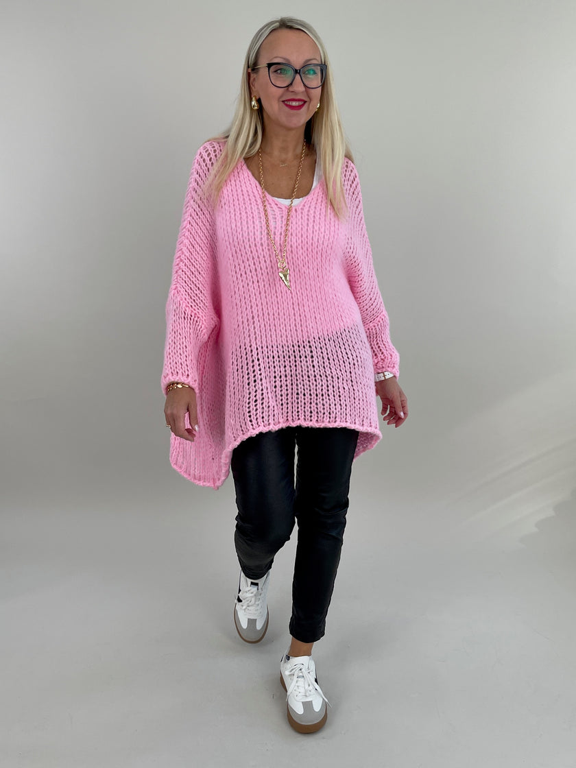 Pullover Soft vorne kürzer in versch. Farben Artikel 5481