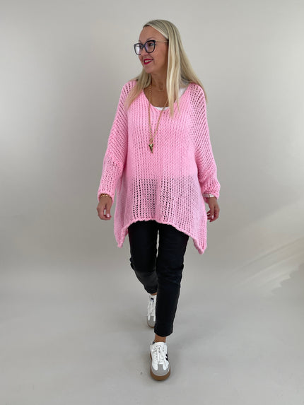 Pullover Soft vorne kürzer in versch. Farben Artikel 5481