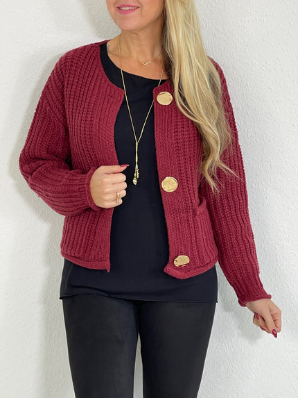 Cardigan Kurz mit Goldknöpfen in versch. Farben Artikel 5391