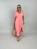Shirtkleid Leo in Rosa/Orange