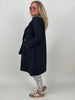 Trenchcoat Bouclé in Schwarz