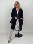 Trenchcoat Bouclé in Schwarz