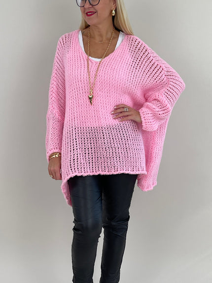 Pullover Soft vorne kürzer in versch. Farben Artikel 5481