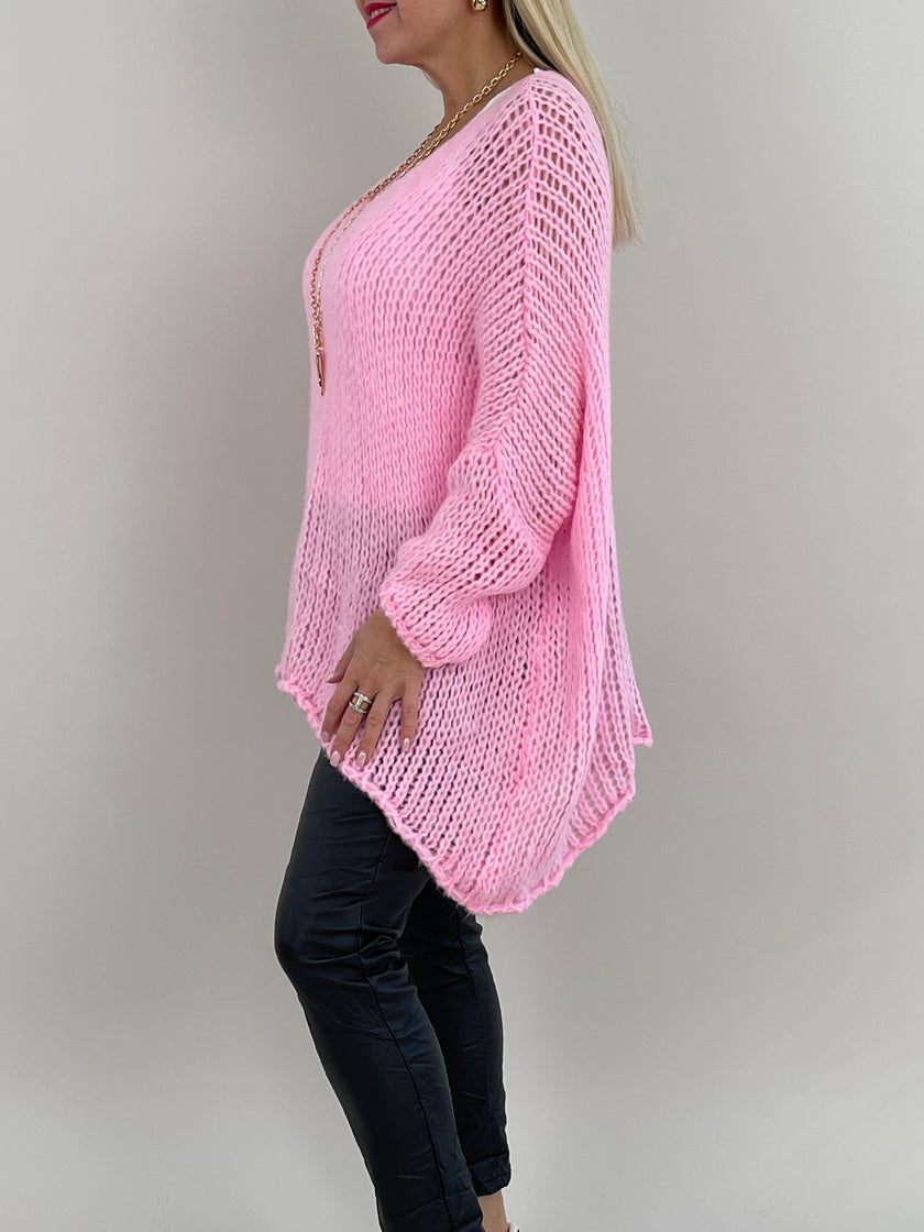 Pullover Soft vorne kürzer in versch. Farben Artikel 5481