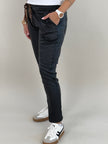 Jogpants Lederoptik Leokordel in Schwarz Artikel 6290