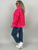Cardigan mit Reißverschluss Leo in Pink/Rot