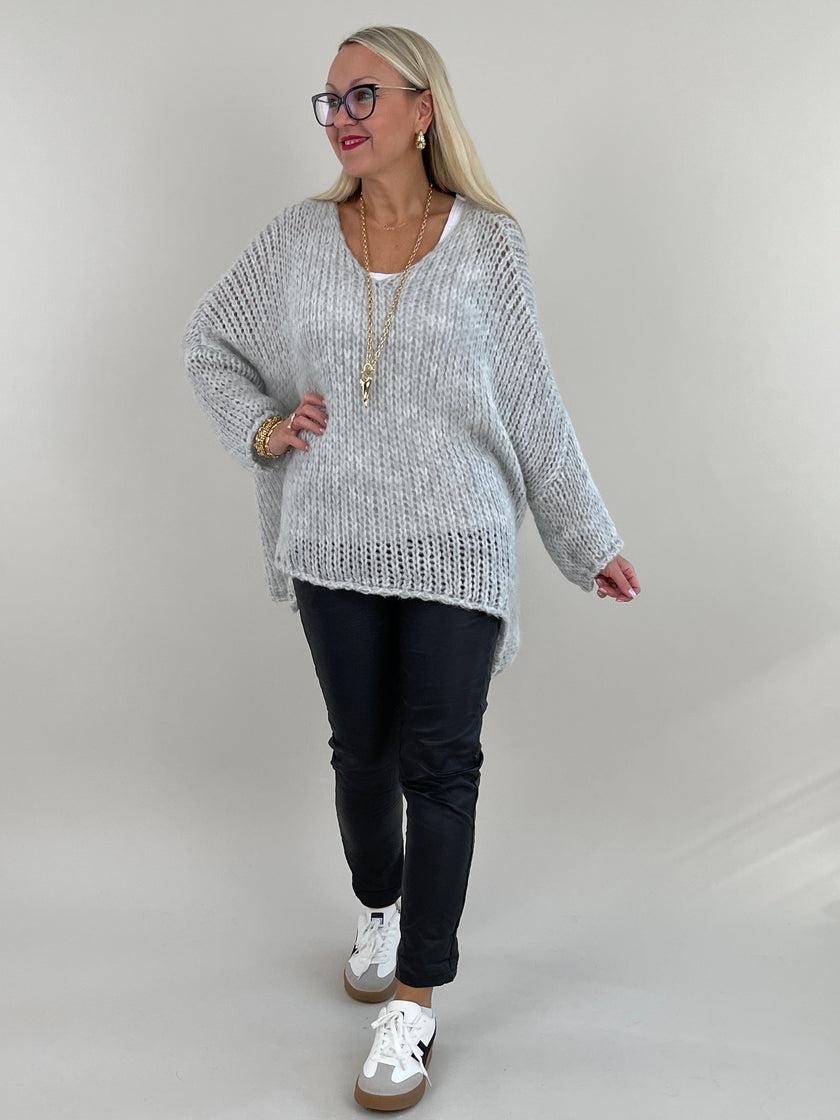 Pullover Soft vorne kürzer in versch. Farben Artikel 5481