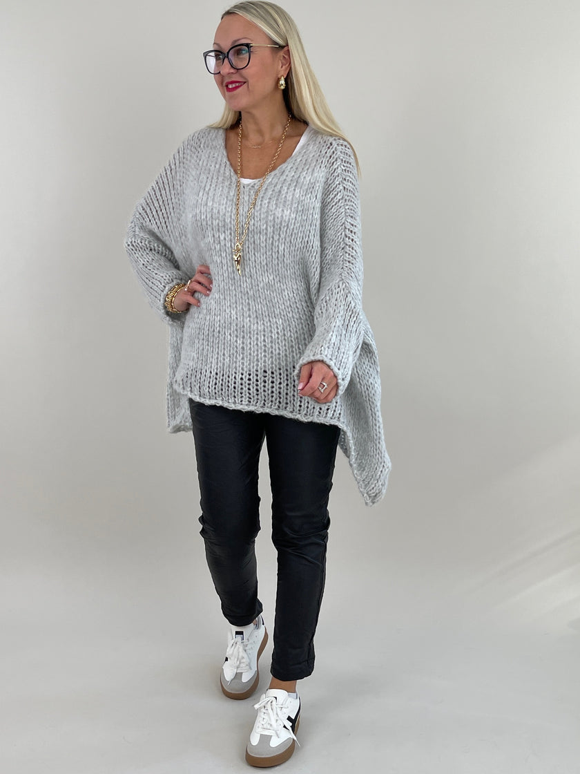 Pullover Soft vorne kürzer in versch. Farben Artikel 5481