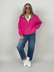 Wendejacke mit Leo-Design in Pink