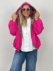 Wendejacke mit Leo-Design in Pink