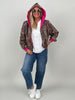 Wendejacke mit Leo-Design in Pink