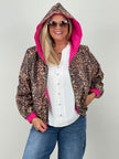 Wendejacke mit Leo-Design in Pink