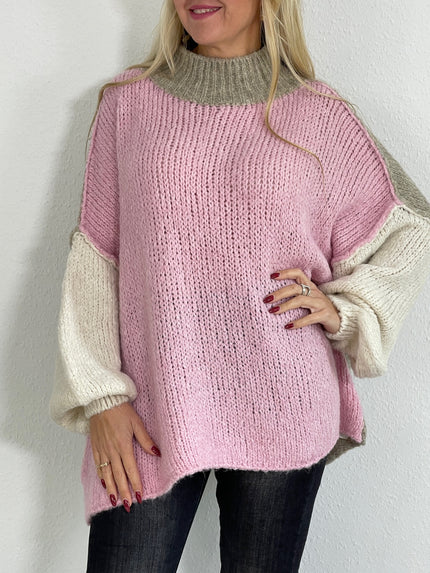 Pullover Grobstrick 3-Farbig in versch. Farben Artikel 5387