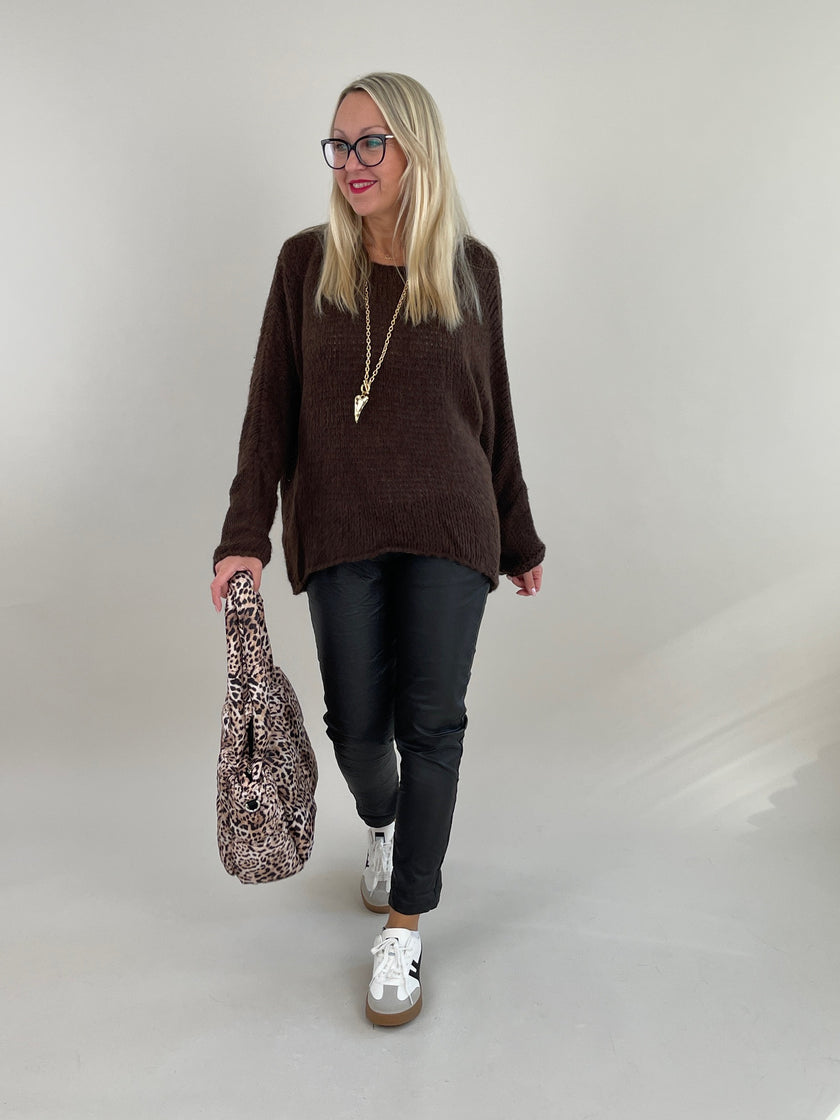 Pullover Soft  vorne kürzer in versch. Farben Artikel 5329