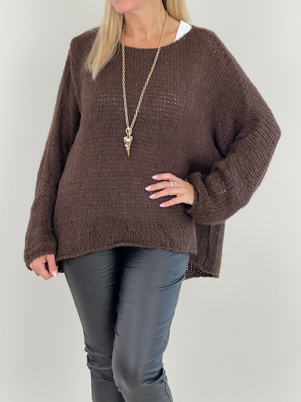Pullover Soft  vorne kürzer in versch. Farben Artikel 5329