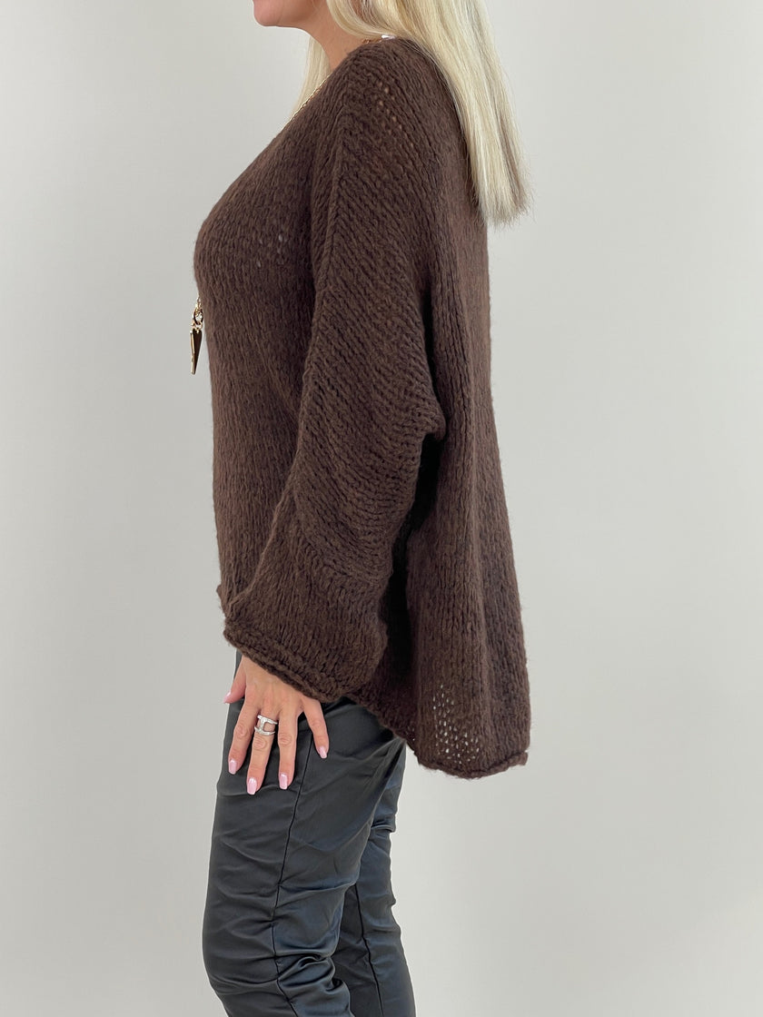 Pullover Soft  vorne kürzer in versch. Farben Artikel 5329