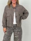 Cardigan mit Taschen in Taupe