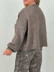 Cardigan mit Taschen in Taupe