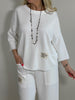 Sweatshirt Halbarm in Offwhite Artikel 5905