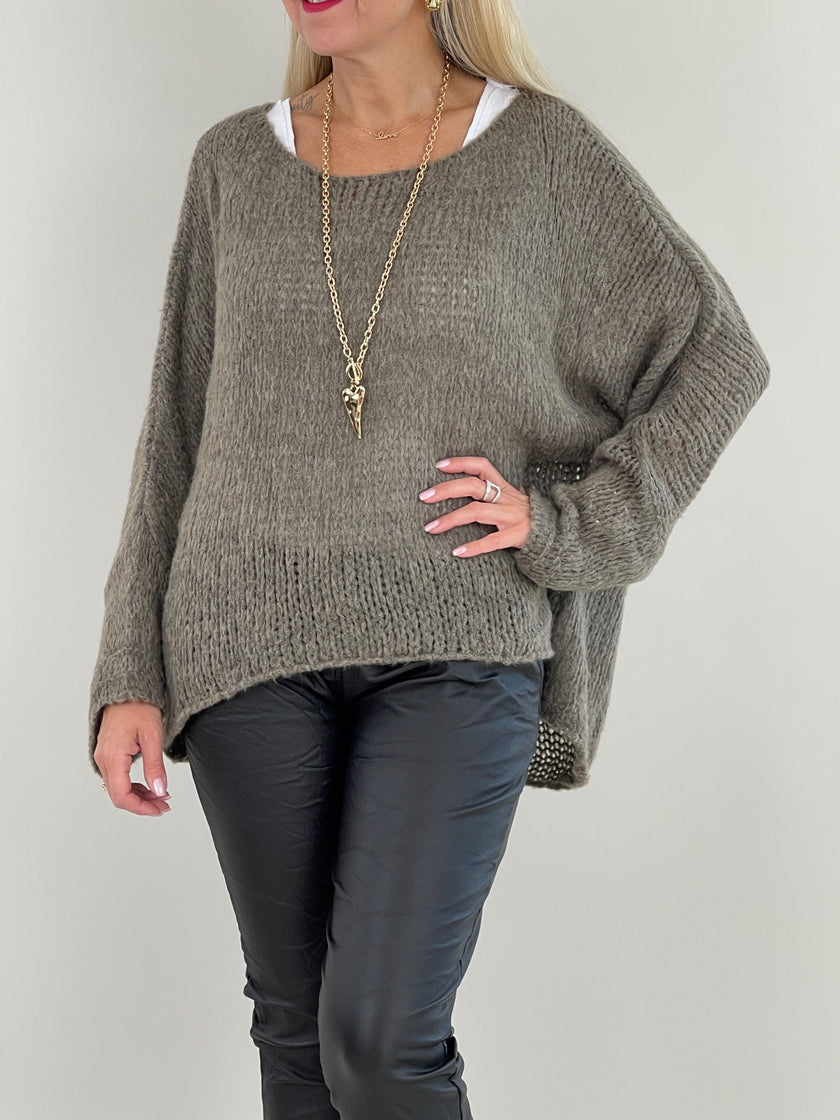 Pullover Soft  vorne kürzer in versch. Farben Artikel 5329