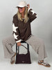 Sweatshirt Sterne-Details in Mokka
